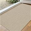 BEISIFLOOR Ultra Sottile Zerbino per Ingresso Interno 43 x 75 cm, Zerbino Ingresso ed Esterno Assorbente, Tappeto Ingresso Interno Antiscivolo, Design Unico a Spina di Pesce, Tappetino Entrata, Kaki