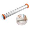 TAIHE Mattarello in acciaio inox, rullo per impasto regolabile con anelli rimovibili, rullo per pasta accessorio da forno rolling pin per pizza, biscotti, pasta frolla