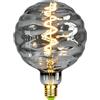 TIANFAN Decorative Glass Globe Bulb G125 Amber Swirls 4W Dimmable 2000kelvin Super Warm Edison Lulb Lulb 220-240V E27 (Smoke)