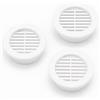 Lemag srl Set 3 Griglie di Aerazione in PVC Bianco - Presa d'Aria Circolare Ø 80-100 mm - Per Tubi, Ventilazione, Areazione Ambienti - LEMAG SRL (100)