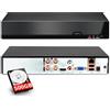 KERUI DVR 4 Canali di Sorveglianza, Videoregistratore 5MP Lite 6 in1 Registratore di Sicurezza con HDD 500 GB, Rilevamento di Persone/Veicoli per Sistema di Telecamere CCTV Analogico/XVI AHD TVI CVBS CVI IP