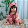 truly soft Bambole Reborn Femmine 22 Pollici 55cm Bambola In Silicone Completa Ragazzi E Ragazze Regalo Giocattolo Completa Di Accessori Rosa Lavorati A Maglia, Regalo Per Bambini