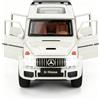BGHSCA Scala 1/32 modello di auto per G63 AMG Diecast giocattolo auto da collezione in lega di zinco ritirare auto con suono e luce per adulti ragazzi ragazze 3 4 5 6 7 8(bianco)