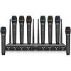 D Debra Audio AU800 Pro Sistema microfonico wireless UHF a 8 canali con microfoni palmari cordless, ricevitore in metallo, ideale per il karaoke e le feste in chiesa
