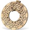 NQEUEPN Strumento di Melodia in Legno, 12cm Ruota per Accordi in Legno da Cerchio Delle Quinte Ruota Strumento per Accordi Melodia Rotondi Strumento Educativo Musicale in Legno