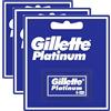 Gillette Platinum, Lamette di Ricambio da Uomo per Rasoio di Sicurezza, Confezione da 15 Lamette Confezionate Singolarmente