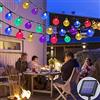 Lezonic Catena di luci a energia solare per esterni, resistente alle intemperie, 30 LED, 8 modalità, per esterni, per giardino, alberi, matrimoni, feste, Natale, ecc. (multicolore)