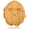 TJ POP Piccolo Vassoio Natalizio in Bambù a Forma di Babbo Natale - Tagliere Festivo per Affettati, Snack e Decorazioni da Tavola
