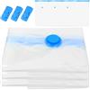 Tiugbjkgk 3 Pz Sacchetti Sottovuoto Vestiti, Buste Sottovuoto Vestiti da Viaggio, Sacchetti di Compressione da Viaggio per Cuscini, Piumoni, Valigie(100 x 120 cm)