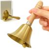 Bellanova Campanella a Mano con Manico in Legno 15 × 8 cm | Campana di Servizio e da Chiamata per Casa, Scuola, Reception e Natale