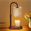Loowoko lampada scalda candela con 2 Lampadine, Timer e Dimmer, regolabile in altezza, Candle Warmer Lamp per Candele Profumate in vetro, Casa, Camera da letto, Decorazione