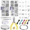 FEPITO Kit di creazione di gioielli Kit di strumenti per la creazione di gioielli con pinze e pinze per la riparazione di gioielli