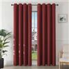 Joydeco Tende Oscuranti per Interni 2 Pezzi L 140 x A 220, Tende Termiche Isolanti con Occhielli per Soggiorno e Camera da Letto Moderne Blackout Curtains, Rosso Borgogna