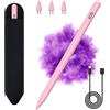 HOTLIFE Penna per Tablet Android Universale Compatibile con Samsung/Lenovo/Huawei/Mi/iPhone e Altri Telefoni Cellulari, Stilo Sensibile All'Inclinazione (Rosa)