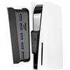 Joso Hub USB a 5 porte per PS5, hub di espansione ad alta velocità, adattatore splitter con 4 USB + 1 porta di ricarica USB + 1 porta di tipo C, compatibile con console di gioco Playstation 5