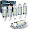 Miisiya 36mm 6418 Festone LED le lampadine, C5W le lampadine bianco 9-18 V 3030 Chipset 6461 239 Lampadine per interni Luci auto Cupola Mappa Tronco Luce di cortesia (6 PZ)