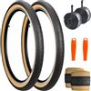 ZUKKA Set di 2 pneumatici pieghevoli da 24 pollici, 24 x 2,125, per mountain bike, 57-507 e 2 pezzi, 24 tubi per mountain bike, Crusier Bike, Commuter Bike