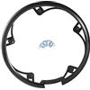 A ABSOPRO Copertura Catena Bici Nero 1 Pezzo 48 Denti 10cm 5 Fori Plastica | Per Mountain Bike, Bici Da Strada, Universale, Protezione Catena, Foro Diametro 3mm, Dimensione 1.5x21.2cm, 5 Viti.