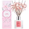 Airkeep Profumatore per Ambienti Cherry Blossom, Profumatore per Ambienti con 8 Bastoncini di Fragranza, Diffusore di Fragranze per Bagno, Appartamento, Decorazione della Casa, 100ml