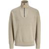 JACK & JONES JACK&JONES Jcooutdoor Knit Mezza Zip Collo Alto, Crockery, M