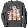 Stacked Cute Kittens Anime for Cat Lover Carino pila di gattini piramide divertente Kawaii Anime amanti dei gatti Felpa
