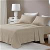 Beautyrest Lenzuola accoglienti e traspiranti in flanella di cotone, set di lenzuola elastiche con tasca profonda per materassi fino a 45,7 cm, per tutte le stagioni, lenzuola in cotone leggero e