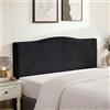 WOMACO Fodera protettiva per testiera del letto, elasticizzata, in tinta unita, antipolvere, per decorare la camera da letto (lunghezza 119,4-139,7 cm, nero peluche)