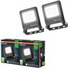 OSRAM Proiettore LED ENDURA FLOOD PC 10W, bianco freddo 4000K, 1000 lumen, proiettore resistente alle intemperie IP65, alluminio riciclato, girevole a 180°, grigio scuro,2-Pack