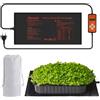 SWAWIS 55W Tappetino Riscaldante per Piante con Termostato 52,7 × 25,4cm | Integrato, Controllo della Temperatura 5-45℃, IP67, per Germinazione dei Semi e Rettili