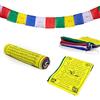HIMALAYAN BAZAAR Bandiere di preghiera tibetane 8 x 10 pollici Decorazione esterna Banner stampato a mano - Stampato in Nepal - Bandiera del cavallo del vento [25 bandiere]