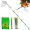 NEWFUN Raccogli Frutta Telescopico,Raccogli Frutta,Raccoglitore di Mele,4.2 m Bastone Raccogli Frutta,Acciaio Inox,Facile da Montare,Strumento di Raccolta della Frutta a Risparmio di Lavoro per Mele