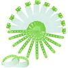 SwirlColor Braccialetto Identificativo Adulti, 100 Pezzi PVC Braccialetto eliminabile Braccialetti di Identificazione di Sicurezza di Anni dell'adolescenza del Braccialetto Eventi - Verde