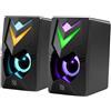 Defender Set di altoparlanti PC Defender J4 Wired 3.5mm 2.0 6W LED/USB Nero [65964]