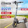 IENYRID A1 Scooter elettrico Potente 800W 48V 12.5Ah Velocità massima 45 km/h 45 km Portata 10 ''Pneumatico Doppio scarico pieghevole EScooter per adulti