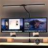 EYOCEAN Lampada da Scrivania, Lampada da Scrivania a Doppia Testa 24W 80cm con Telecomando, Temperatura di colore regolabile, senza abbagliamento, Lampada da Monitor Dimmerabile, PC Lampada per