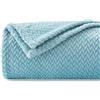 NEWCOSPLAY Coperta super morbida in pile di flanella setosa di alta qualità, motivo foglie, leggera, per tutte le stagioni (888 blu chiaro, copriletto, 127 x 152,4 cm)