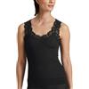 CALIDA Silky Wool Joy Top Senza Maniche da Donna, in Lana Seta, a Costine Sottili, termoregolatore e neutralizzante Gli odori, WS Nero, 42-44
