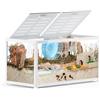 BUCATSTATE Gabbia per Criceti 3.0: Grande Gabbia in Metallo Impilabile con Accesso dall'alto, Facile da Montare, 100L x 50W x 52H cm, Serbatoio per Criceti Siriani Nani (0,5 m², Bianco)