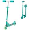 VEVOR Monopattini a Spinta per Bambini, Monopattino Mobilità Urbana a 2 Ruote Luminose, Manubrio Regolabile in Altezza, Pedana Antiscivolo, Telaio Pieghevole e Leggero Fino a ca. 50 kg, Colore Verde