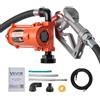 VEVOR Pompa di Trasferimento Carburante 12 V CC 15 GPM, Pompa di Estrazione per Trasferimento Diesel in Ghisa, Ugello Manuale, Tubo di Scarico, per Benzina, Diesel, Cherosene
