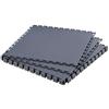 VEVOR Piastrelle per Pavimenti da Garage, Confezione da 8 Piastrelle Modulari a Incastro da 513 x 513 x 5 mm, Tappetini Antiscivolo in PVC con Piastra Diamantata per Officina, Grigio Grafite