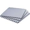 VEVOR Piastrelle per Pavimenti da Garage, Confezione da 8 Piastrelle Modulari a Incastro da 513 x 513 x 5 mm, Tappetini Antiscivolo in PVC con Piastra Diamantata per Officina, Magazzino, Argento