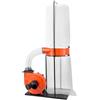VEVOR Collettore di Polvere a Cono Vortex da 1100 CFM e 2,5 Micron, Sistema di Raccolta Polvere per Lavorazione del Legno da 1,5 CV con Sacco Raccoglitore da 132,5 L Sacco Filtro 159L, 2800 giri/min