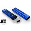 iStorage datAshur PRO+C unità flash USB 512 GB tipo-C 3.2 Gen 1 (3.1 1) Blu [IS-FL-DA3C-256-512]