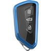 Ruiya Compatibile con 2020-2026 VW Golf 8 8.5 ID.3 ID.4 ID.5 ID.7 Cover Chiavi auto , Chiave in TPU Portachiavi Cover per Chiavi Ricambio Telecomando Custodia Coprichiave Golf 8 Accessori, Blu