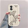 hdqICase Farfalla Custodia Onda Silicone Morbido Compatibile con Honor X5 Plus Bianco Cover