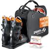 Driver13 borsa porta scarponi da sci (bootbag) con scomparto casco e scomparto maschera, per scarponi da sci e boots snowboard, tasche extra, nero
