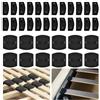 WYTNB 24 Pezzi Letto Staffa Laterale Tappi Supporti, 12 Pezzi Nera Nera Supporti per Rete a Doghe, Facile da Installare e Utilizzare, Boccole di Ricambio per Doghe per Matrimoniale Singolo Letto
