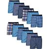 Hanes Tagless Boxer Underwear, Exposed Waistband, Multi-Packs Available Pantaloncino, Confezione da 12 - Misto, L (Pacco Uomo