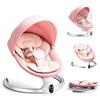 Ixdregan Sdraietta Neonati Elettrica - App e Telecomando Dondolo Neonati Elettrico con 3 timer, 5 Velocità di Altalena, 10 Musiche, Sdraietta Bluetooth Imbottita Morbida Baby (APP Rosa)